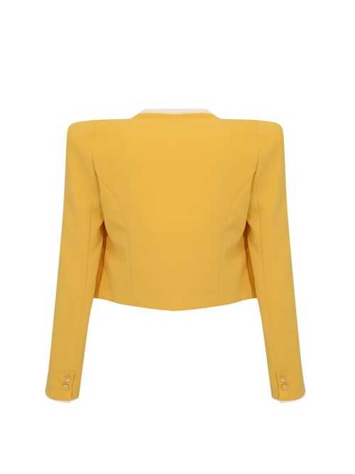 Giacca in crêpe leggero con piping 3D Elisabetta Franchi | GI21461E2FA5